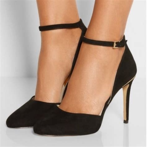 michael kors black gold heels|Michael Kors closed toe pumps.